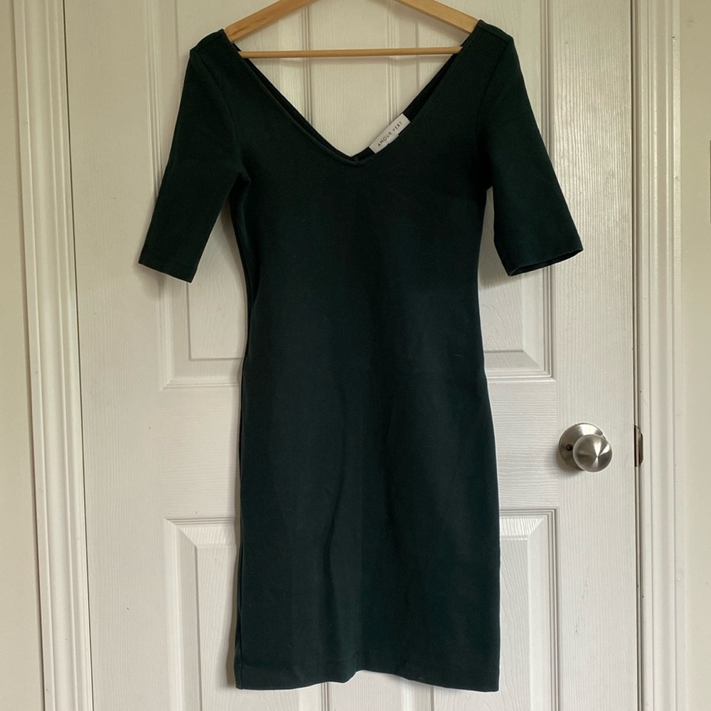 Dark green amour vert mini dress